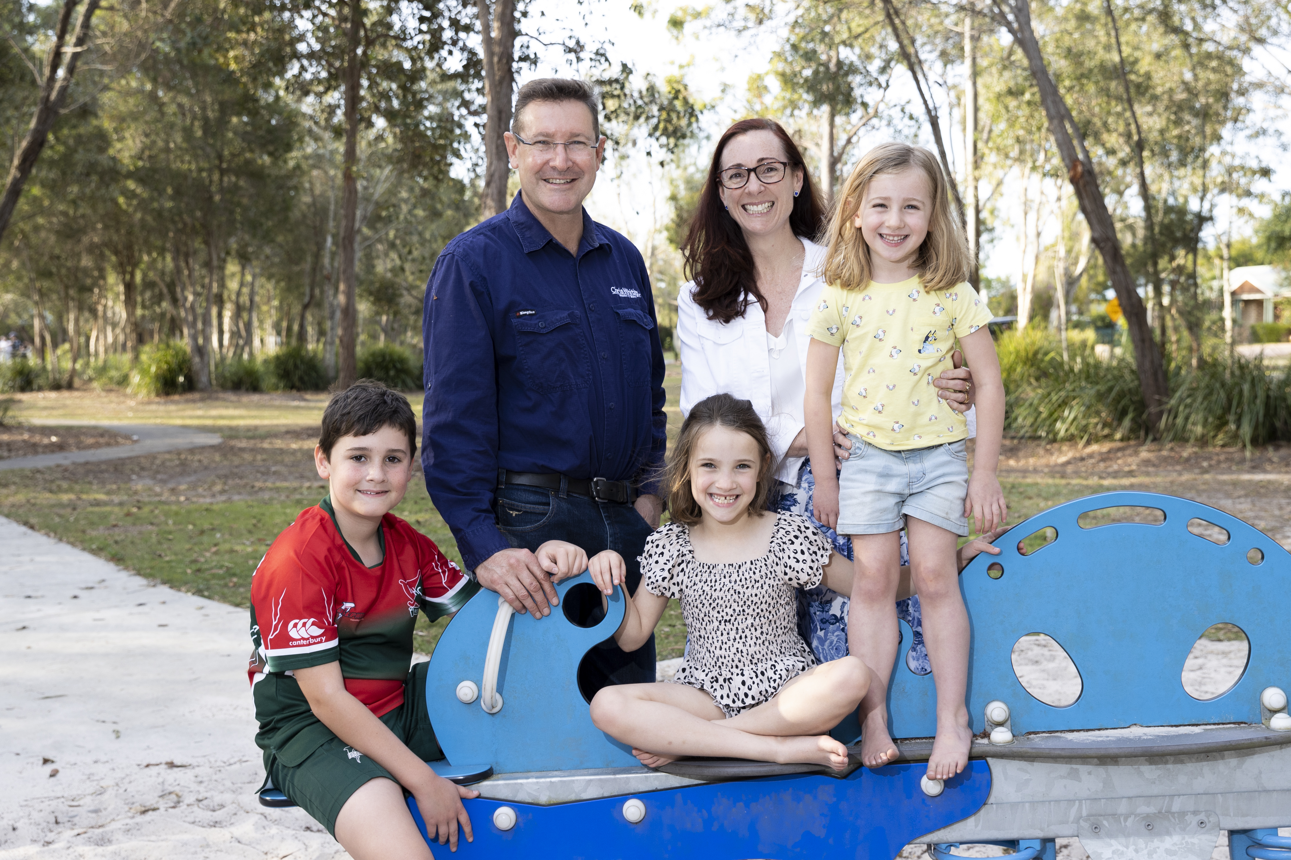 Chris Whiting with his family